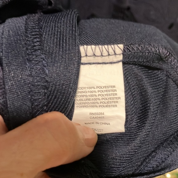 - Children’s place 7/8 girls sleeveless dress navy blue floral lace - Picture 7 of 7